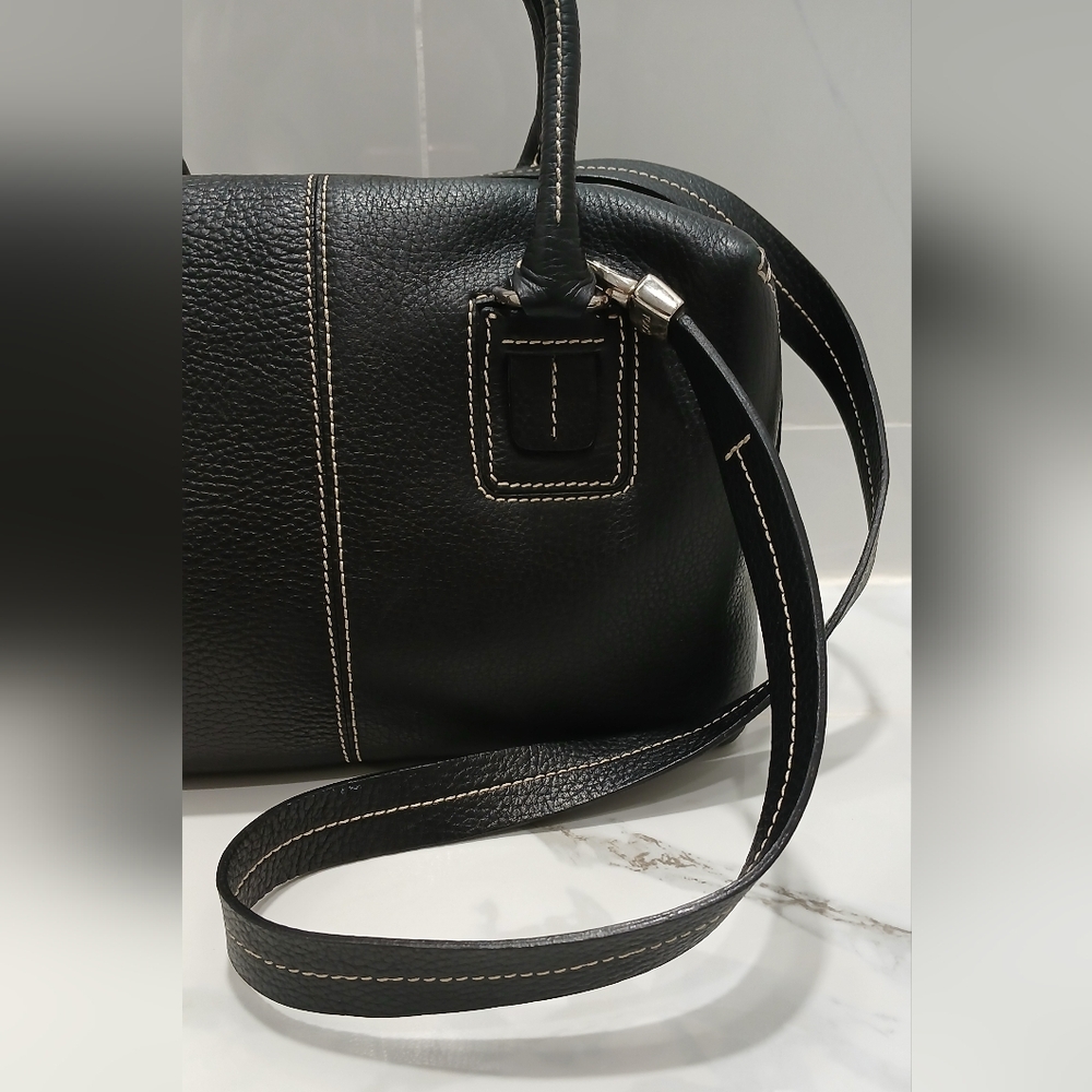 SALE 🛑 TOD'S Vintage Leather 2way Mini Boston Bag With Strap EUC - Picture 13 of 16